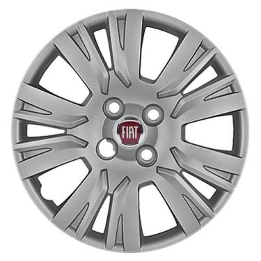 Imagem de Calota Aro 15 204CP-PTA + Emblema Alumínio Fiat V - Garagem Online Gri