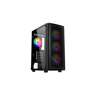 Imagem de Gabinete Kalkan Joturn, RGB, Mid Tower, Lateral em Vidro, 4X Fans ARGB, Preto - KLK00038