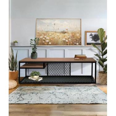 Imagem de Rack Vanguardia 120 cm Estilo Industrial - Casa Quentinha, MDF Ópera