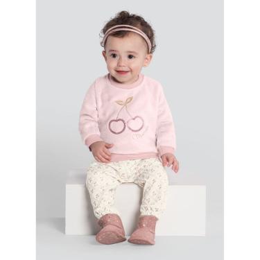 Imagem de Conjunto Infantil Menina De Cereja Brilhante Rosa Mundi