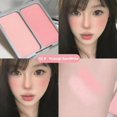 Imagem de Blush Fosco De Duas Cores Iluminando Baixa Saturação Aparência Natural