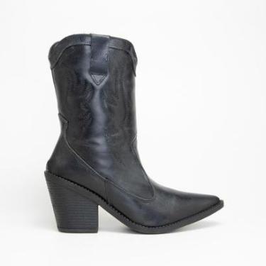 Imagem de Bota Texana Feminina Western Boho Couro Wit Shoes Country-Feminino