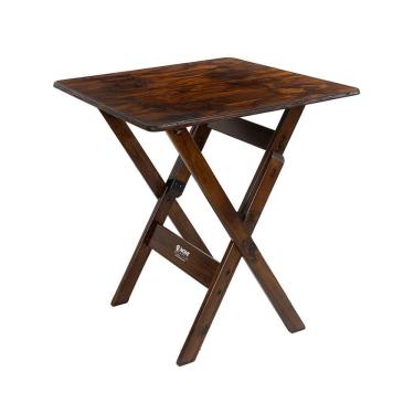 Imagem de Mesa Dobrável 60x60 Cm em Madeira Maciça - Imbuia