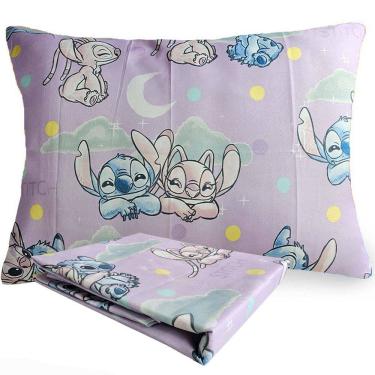 Imagem de Jogo de Cama Infantil Stitch Solteiro Estampado Microfibra 2 pecas Lepper