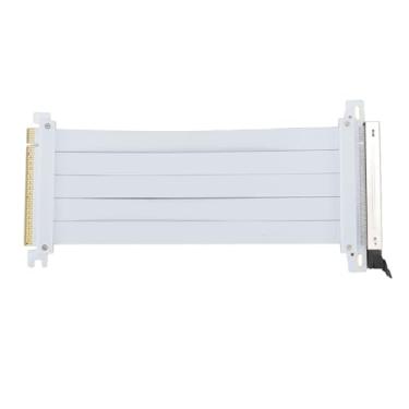 Imagem de PCI Express 5.0 X16 Cabo Riser Com Protetor de Cabo Exclusivo, 128 Gbps CARTA GPU RISE BRANCO PARA RTX4090 (TI) RX8900 (XT) Compatibilidade, Fluxo de Ar Otimizado, Fluxo de Ar,