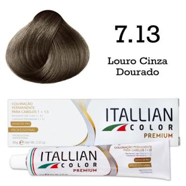 Imagem de Coloração 7.13 Louro Cinza Dourado  Itallian Color