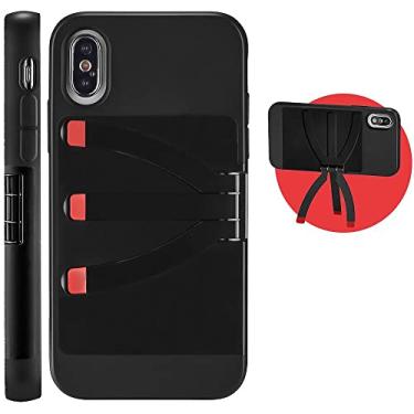 Imagem de JOBY Capa de smartphone Standpoint para iPhone X/XS – Proteção, pernas de tripé de alumínio integradas, carregamento sem fio, para selfies, foto, vídeo, vlogging, transmissão ao vivo