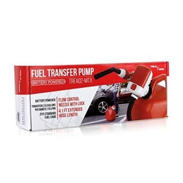 Imagem de TERA PUMP TRFA02-MTX Gas Can Pump Battery Operated, 1,2 m Mangueira com bocal de bomba de gás, fluxo rápido 2,6 gal/min