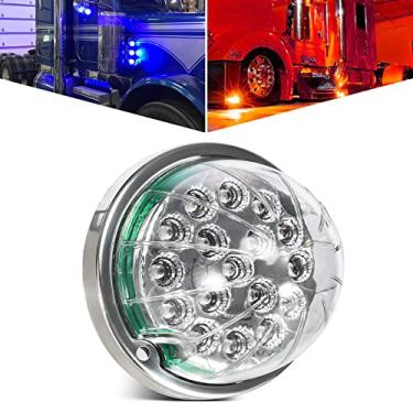Imagem de Partsam 1 peça dupla revolução vermelha parada e marcador para luz azul auxiliar melancia LED para Freightliner Kenworth Peterbilt