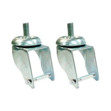 Imagem de Kit 2 un suporte garfo giratório rosca 3 pol p/ rodízio - AJAX