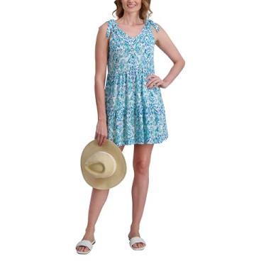 Imagem de Stella Parker Roupa feminina de verão casual para viagem, vestido de verão para resort, saída de praia, vestido de férias, Onda, M