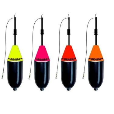 Imagem de Boia Cevadeira Braba Vermelha - Copo Preto - JR Pesca