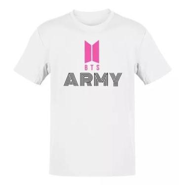 Imagem de Camiseta BTS Army - K-pop, Banda Coreana, Estilo T-shirt - Loja Dinka,