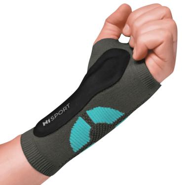 Imagem de Imobilizador De Punho Esquerdo N1 Sports Linha Pro Cinza E Azul-GG