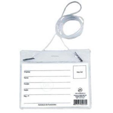 Imagem de Cracha Horizontal 114x72 Com 10un 451-10 Com Cordao Dac - LC