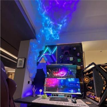 Imagem de Tixtivn Creative 3D Thundercloud Led Light, Luz De Atmosfera Nuvem Faça Você Mesmo, Colorida Que Muda Cor E Sincroniza Com Música, Decoração Para Sala Jogos, Teto, Quarto, Bar, Clube, Layout Recomen