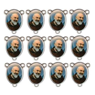 Imagem de 10 Entremeio Padre Pio Oval para Montagem de Terços - Nossa Senhora