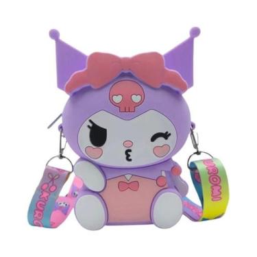 Imagem de Kawaii Hello Kitty Bolsa De Silicone Pequena Bolsa Fashion Sanrio Prin