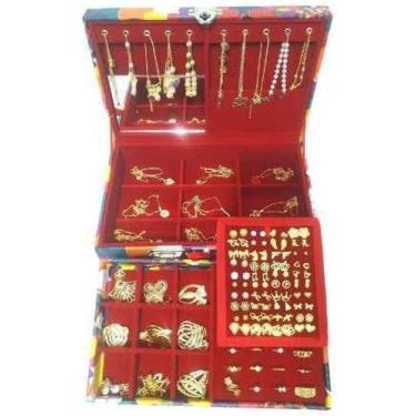 Imagem de Atacado Kit Semi Joias Com 60 Peças + Maleta Com Espelho - Milena Jóia