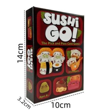 Imagem de Reunião Familiar Sushi Go Card Game Fun Party Board Deck 1 Unidade - o