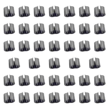 Imagem de Fenteer 40 peças de trava de cercadinho, parafuso de trava de gaiola de arame reforçado, clipes para porta de cercado de animais, fixação de porta de gaiola, Preto