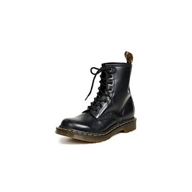 Imagem de Dr. Martens Bota unissex 1460 de couro liso com 8 olhos, preto, 46 feminino/43 masculino