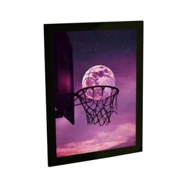 Imagem de Quadro Decorativo Cesta De Basquete Lua Rosa