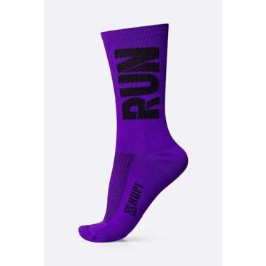 Imagem de Meia de Corrida HUPI Run Roxo/Preto, UNICO, Roxo, Preto
