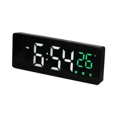 Imagem de Despertador Digital LED Com Exibição De Data E Temperatura Snooze USB 