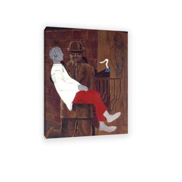 Imagem de Arte de parede Max Ernst, Pietà, reproduções de arte em tela pinturas famosas pôsteres Max Ernst Print Abstract Pictures Wall Decor 100x70cm (33x28in) emoldurado