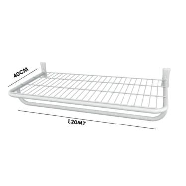 Imagem de Arara Prateleira De Parede Com Pingente 120 x 40 cm