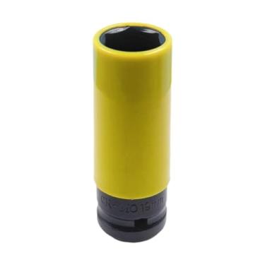 Imagem de predolo Soquetes de roda para chave de impacto 1/2" com ferramenta para remoção de porcas, Amarelo, 19mm