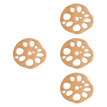 Imagem de IEUDNS Porta-copos para canecas, presente de inauguração de casa, caneca de café, almofadas isolantes, porta-copos de madeira, suporte para copos de raiz de, 4 Pedaços