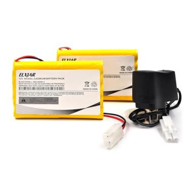 Imagem de Pacote com 2 baterias Ni-CD de 12 V 1000 mAh com conector e carregador Tamiya para carros RC, caminhões, robôs, ferramentas elétricas, dispositivos elétricos