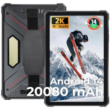 Imagem de HOTWAV Tablet robusto R9 Pro 11 polegadas FHD, bateria 20080mAh, IP68/IP69K impermeável, carregamento rápido de 20 W, Octa-Core 20 GB + 256 GB, câmera de 64 MP, luz de acampamento de 6 W, SIM duplo