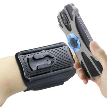 Imagem de HCcolo Suporte De Celular Com Pulseira Para Corrida, Rotação 360° E Braçadeira Esportiva Removível Chave Iphone 16/15/14/13/12/Pro/Pro Max/Xs/Xr/X/8/7/6/Plus, Compatível Smartphones 4,5 A 7 Polegada