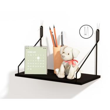 Imagem de SoaShower Prateleira de cubo com ganchos – Acessórios de escritório de 30 cm para trabalho, prateleira de parede flutuante para decoração de cubículos, organizador suspenso para armazenamento de