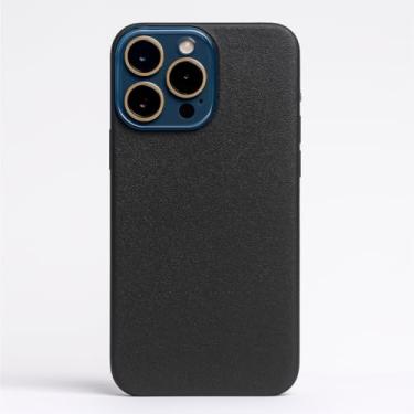 Imagem de Case Capinha Luxo Botões Metalizados Proteção de Câmera Anti Impacto Para iPhone (Preto, iPhone 14 Pro Max)