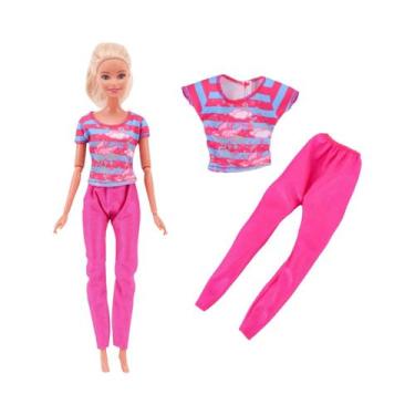 Imagem de Conjunto De Roupas De Boneca Barbie De 11,8 Polegadas, Camiseta, Jaque