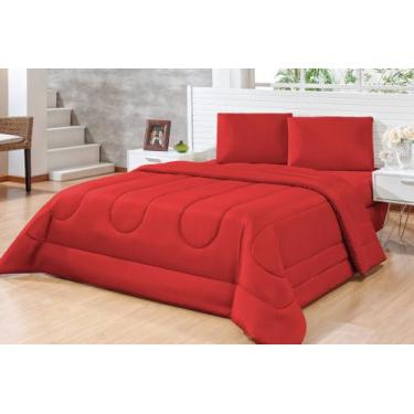 Imagem de Edredom Casal King Roma Dupla Face Oferta Esquenta o Frio Varias cores