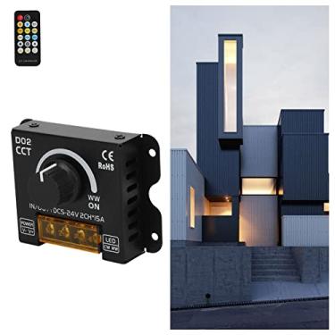 Imagem de Dimmer de LED Controlador de Escurecimento de 2 Canais Codificador de 360 ​​graus Botão de Temperatura de Cor LED Light Strip Dimmer Com Controle Remoto DC 5V-24V
