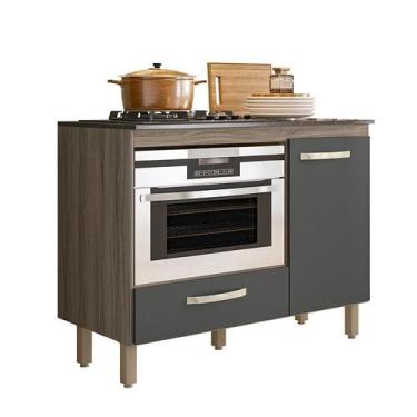 Imagem de Balcão Cozinha para Cooktop 105cm com 1 Porta e 1 Gaveta - Nicioli, Ca