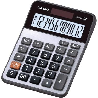 Imagem de Calculadora de mesa pequena 12 dígitos  mx120bs4dc prata