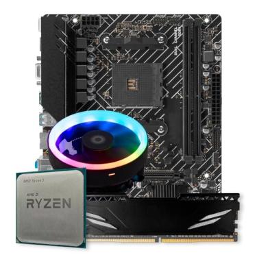 Imagem de Kit Upgrade Gamer AMD Ryzen 5 5600GT | Radeon Vega 7 Graphics | Placa-Mãe A520M | 8GB RAM DDR4
