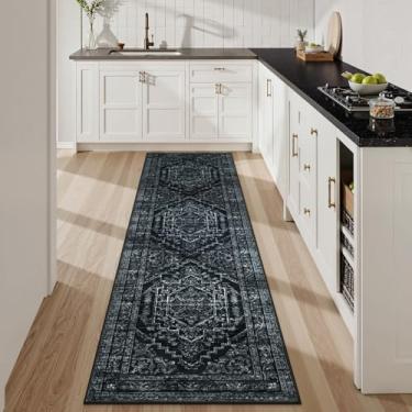 Imagem de Uphome Corredores laváveis para corredores, tapete de corredor de cozinha vintage 2x7 antiderrapante, tapete de corredor macio para casa de fazenda, tapete de entrada resistente a manchas, corredor