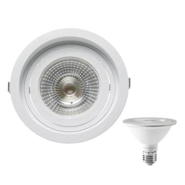 Imagem de Spot Embutir Redondo Recuo PAR30 + 1 Lâmpada LED 10W 6500K E27 - SAVE 