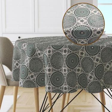 Imagem de Toalha Mesa Plástica Térmica Petras 4 Lugares Redonda 1,38 - IDEALIZA