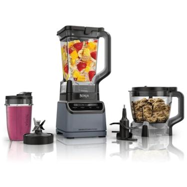 Imagem de Liquidificador Ninja Grand Kitchen System 1200W com 4 Programas Auto-iQ para Smoothies, Extratos, Picar e Massas - Cinza Vapor
