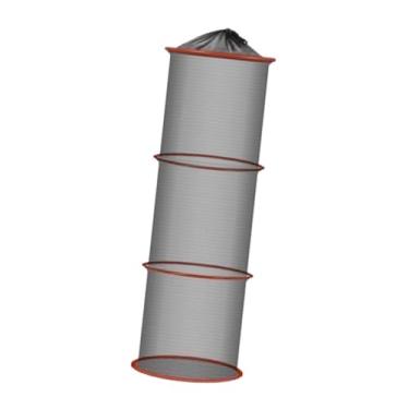 Imagem de YIJU Rede de pesca dobrável para cesto de peixes, rede de malha para proteção de peixes ao ar livre, gaiola de pesca para barco e rio, 25cmx90cm