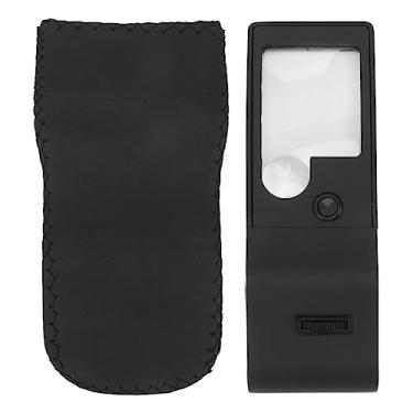 Imagem de LEVENDIDO DE LED 3X 10X 55X Lensagem asférica portátil Alta lupa de detecção de UV brilhante para leitura de pesquisa de pesquisa ao ar livre Lente de acrílico de metal ABS 11,5 x